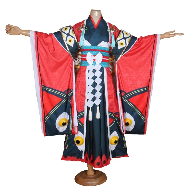 Onmyoji Косплей SR Bai Mugui Начальная кожа Пробуждение Костюм Новогодняя одежда костюм