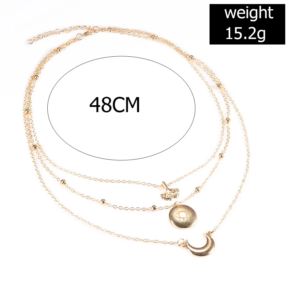 DIEZI богемное многослойное ожерелье с подвеской s для женщин модные золотые геометрические цепочки на ключицы ожерелье ювелирные изделия