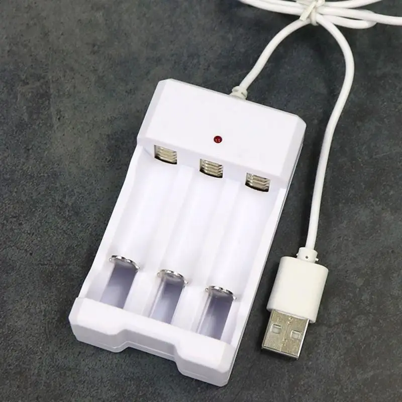 

Universal 3 Slots Battery Charger Adapter USB Adjustable Battery Charger For AA/AAA Battery