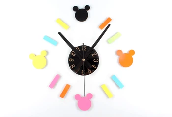 

Mickey cartoon fashion Mickey Mouse wall clock DIY clock creative fun combination DIY wall clock