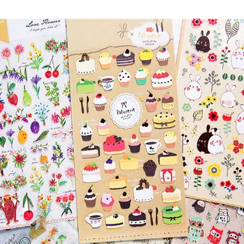 

1 Pcs/pack Cute Korean Style Cartoon Bronzing Decorative Sticker Set Diary Album Label Stickers DIY Phone Stationery Stickers