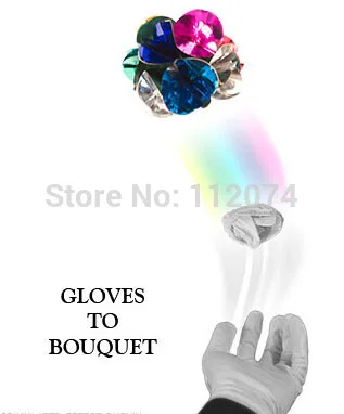 

Gloves to Bouquet Magic Tricks Spring bouquet Appearing Magie Flower Stage Illusion Accessories Gimmick Props Magician Comedy
