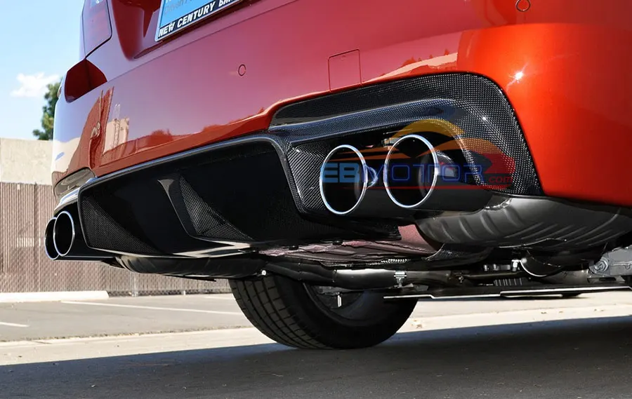3D Style Real carbon fiber Rear Bumper Lip Diffuser For BMW F10 M5 Only 12-16  B239