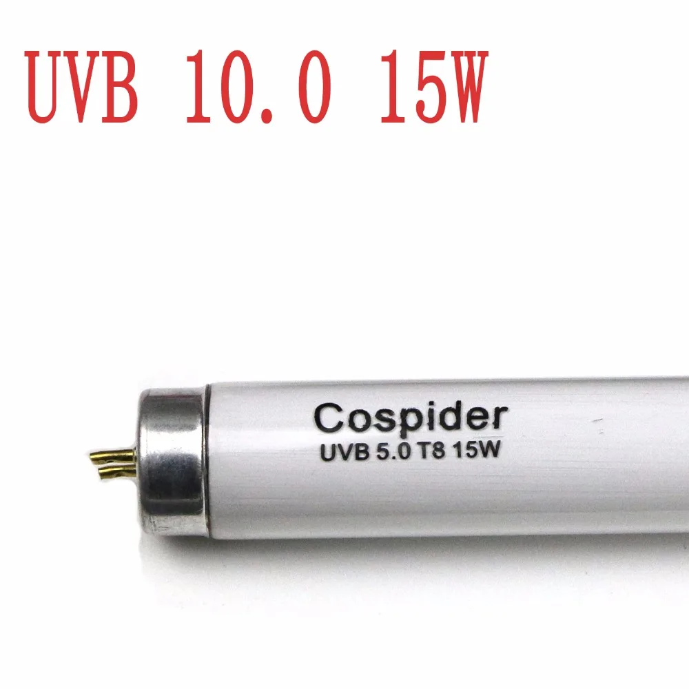UVB 5,0 для вивария для рептилий флуоресцентный линейный светильник лампа T8 15 Вт 18 дюймов двухконтактный УФ UVA UVB 10,0 для питания кальция