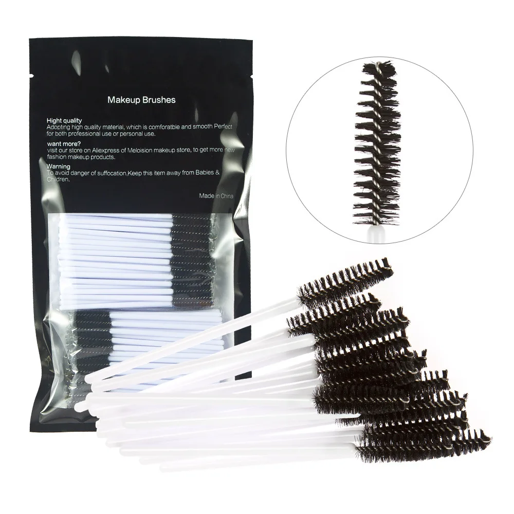 100 Pieces Disposable Mascara Wands Eyelash Brushes Eye Lash Makeup