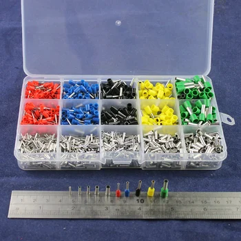

1640pcs Crimping Terminals Sets in box AWG24-10 Wire Cable Tube Terminals Crimping terminal