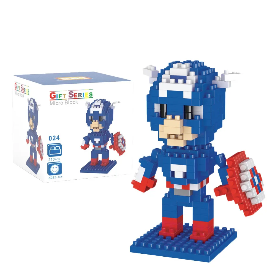 

Marvel Avengers minifigures minecraft building Blocks Captain America BatMan V Super Man Storm Magneto cyclops Toys Action 0837