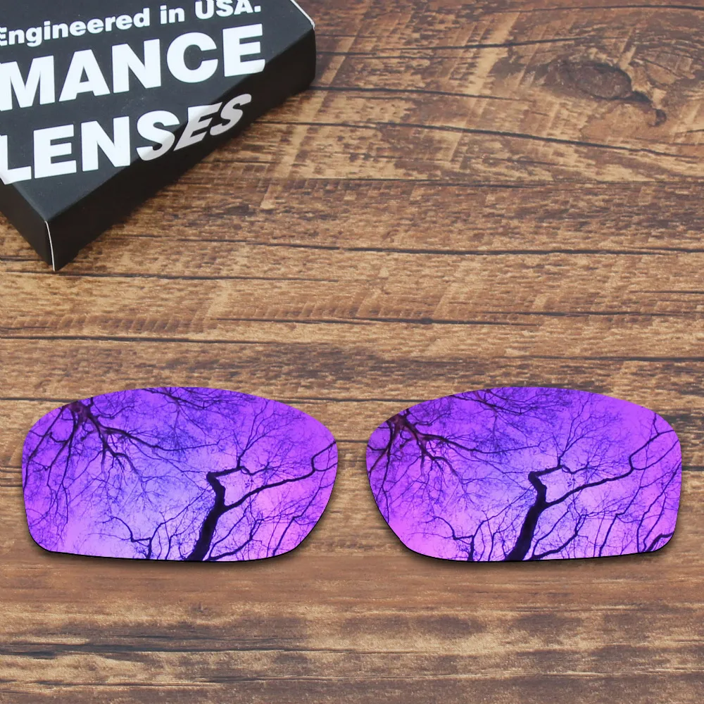 

Millerswap Polarized Replacement Lenses for Oakley Fives Squared Sunglasses Purple Mirrored (Lens Only)