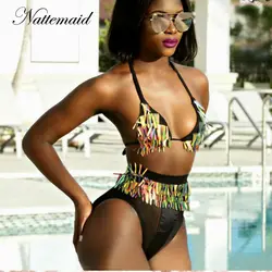 NATTEMAID 2018 Женское боди с вырезом на спине Bodycon Комбинезон Сексуальная кисточкой тела feminino элегантный пляжная одежда macacao feminino