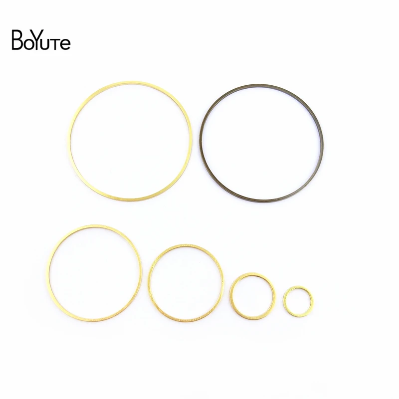 BoYuTe 100 шт. 7 размеров медь металлический обруч кольцо разъем талисманы 3 цвета DIY Аксессуары для украшений
