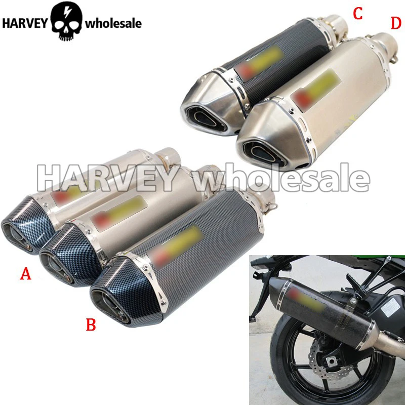 Universal Akrapovic Exhaust pipe Motorcycle Modified Exhaust Scooter Muffler For yamaha FAZER FZ6 FZ1 FZ8 FZ1000