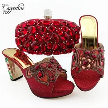 Capputine/комплект из туфель и сумочки красного цвета для женщин; Новейшая Итальянская обувь с сумочкой в комплекте для свадебной вечеринки;