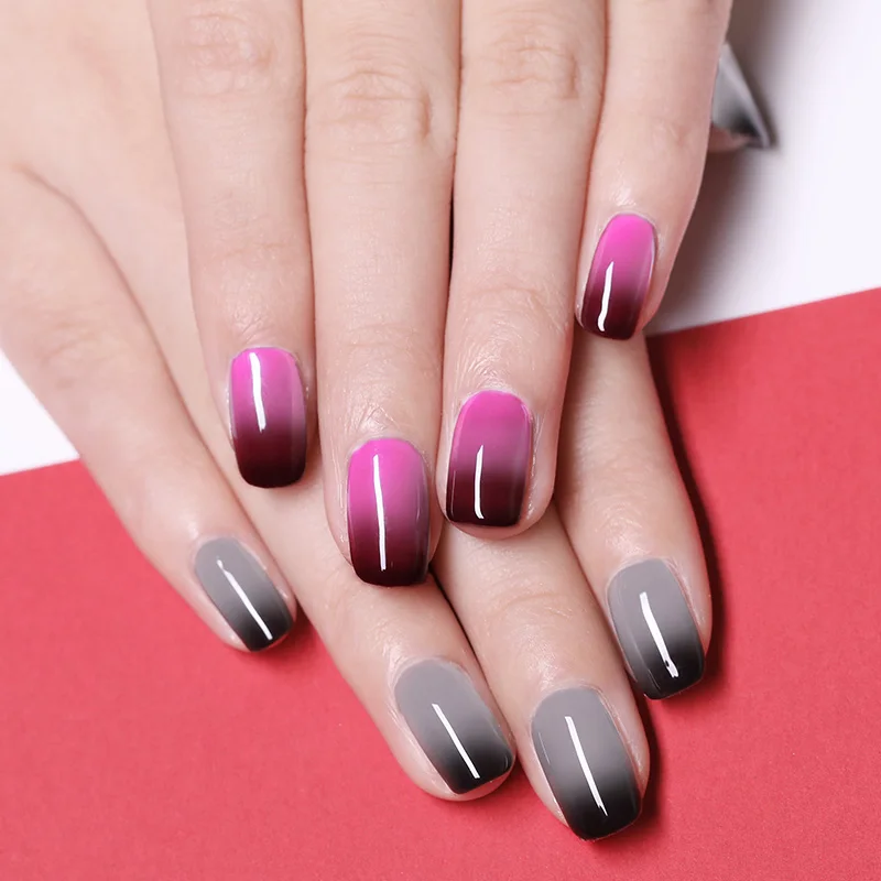 Lilycute Esmalte De Unha Térmico 3 Cores, Brilho Com Mudança De Cor De  Temperatura, Gel Uv Para Mergulhar - Gel Para Unhas - AliExpress