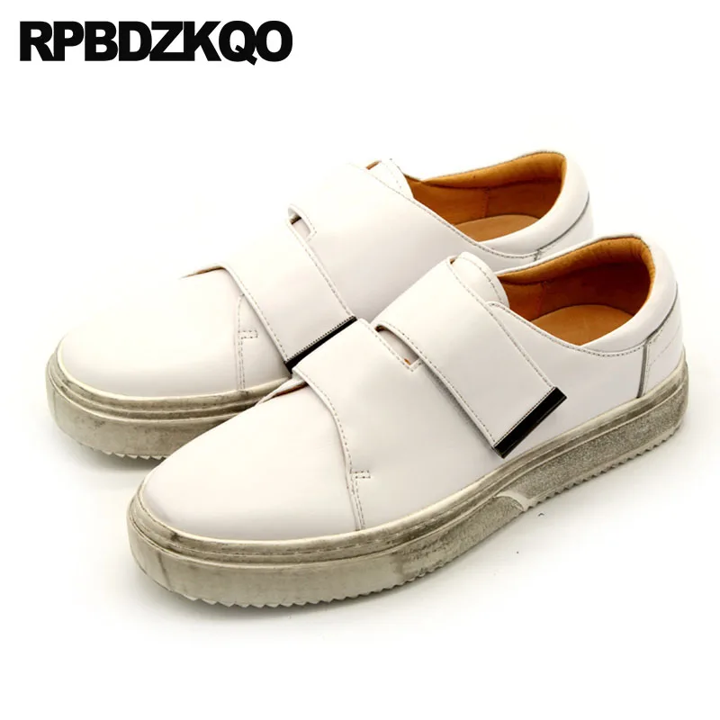 Blanc 2018 Designer Taille Printemps Chaussures Cuir VéritableHomme Confort De Décontracté Qualité Noir Grande Creepers blanc Réel Luxe Noir Supérieure luKJ3F1cT