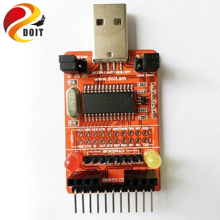 doit CH341A usb-кабель для переноса данных для I2C/IIC/SPI UART/ttl/ISP адаптер EPP/MEM параллельный преобразователь макетная плата комплект