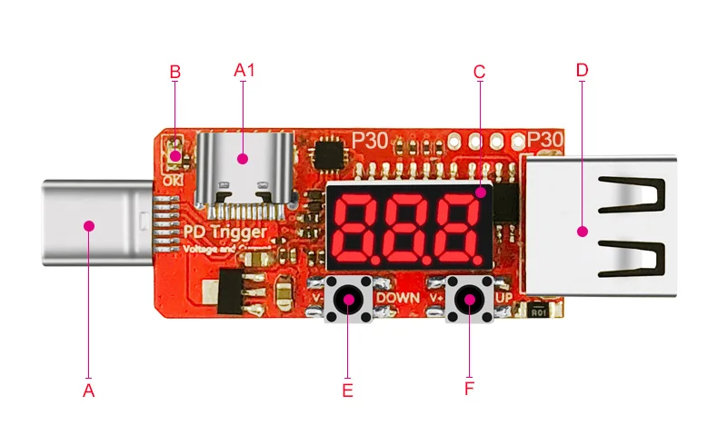 USB Тестер TFT DC Цифровой вольтметр измеритель напряжения тока Вольт Амперметр детектор power bank индикатор зарядного устройства+ PD3.0 триггер