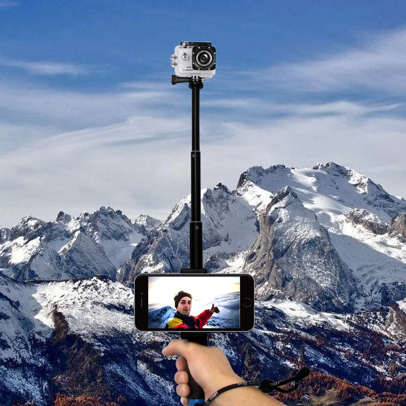 Выдвижная ручная палка Телескопический монопод Штатив для GoPro Hero 7 черный 6 F60 eken H9R для iphone samsung