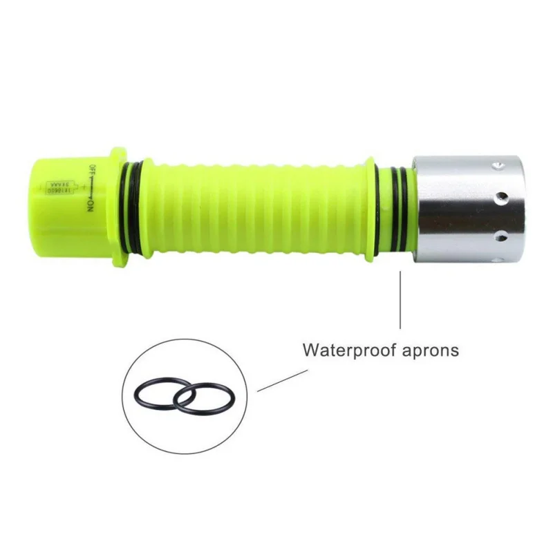 

Diving Flashlight LED Waterproof Underwater Flash Light Torch Single Mode ON/OFF Mini Scuba Diver Safety Lights