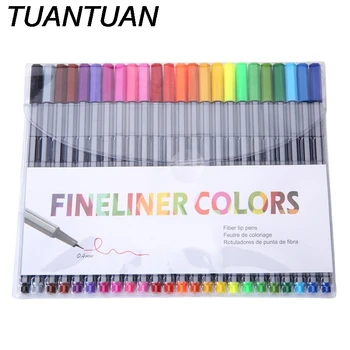 

colorful art painting pen Fine professional finliner marker 0.4 mm 24 fineliner pens color fineliners set