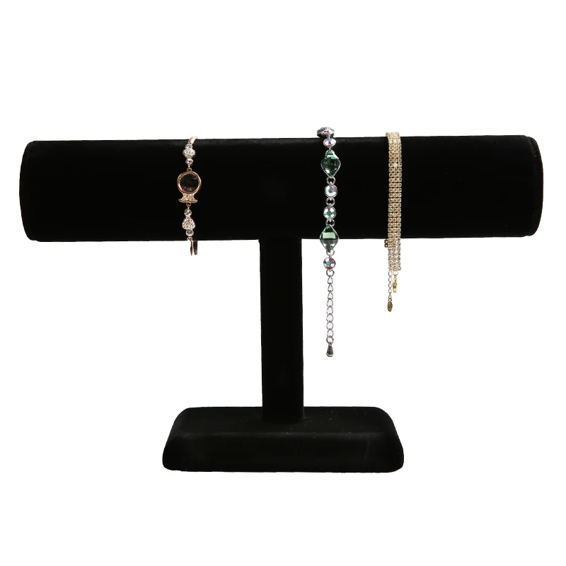 

Long bracelet chains stand display racks black velvet T bar bracelet chains stand racks bangle display stand racks GD2395