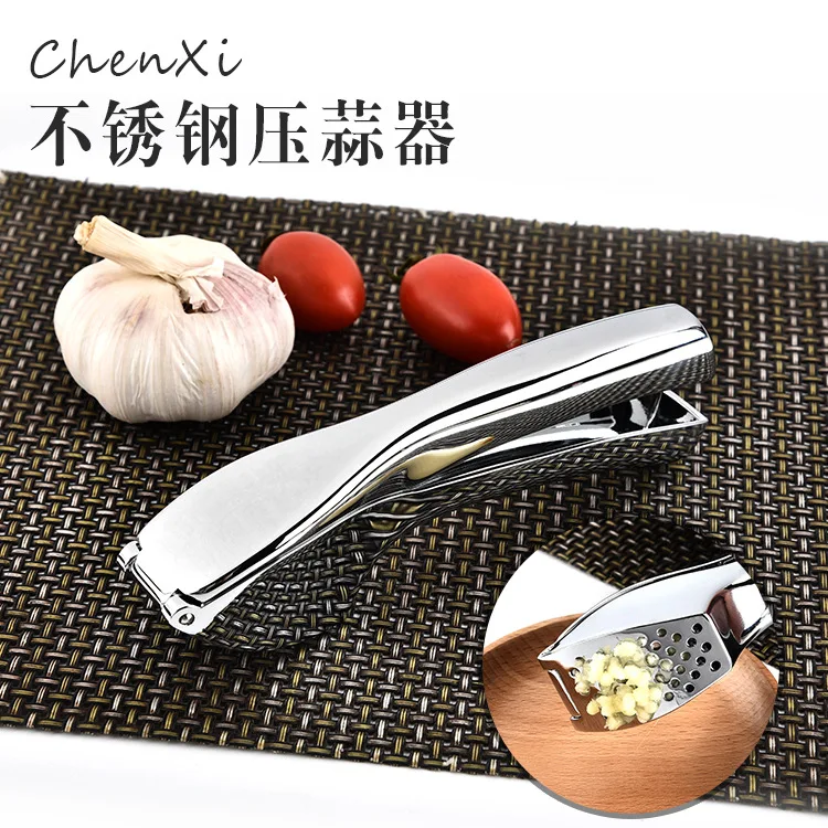 BEEMSK 1pcs creative stainless steel garlic press garlic pestle garlic machine multi-purpose kitchen gadgets