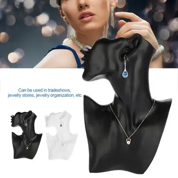 

Resin Mannequin Necklace Earrings Holder Head Bust Stand Model Shop Retailer Counter Jewelry Organizer