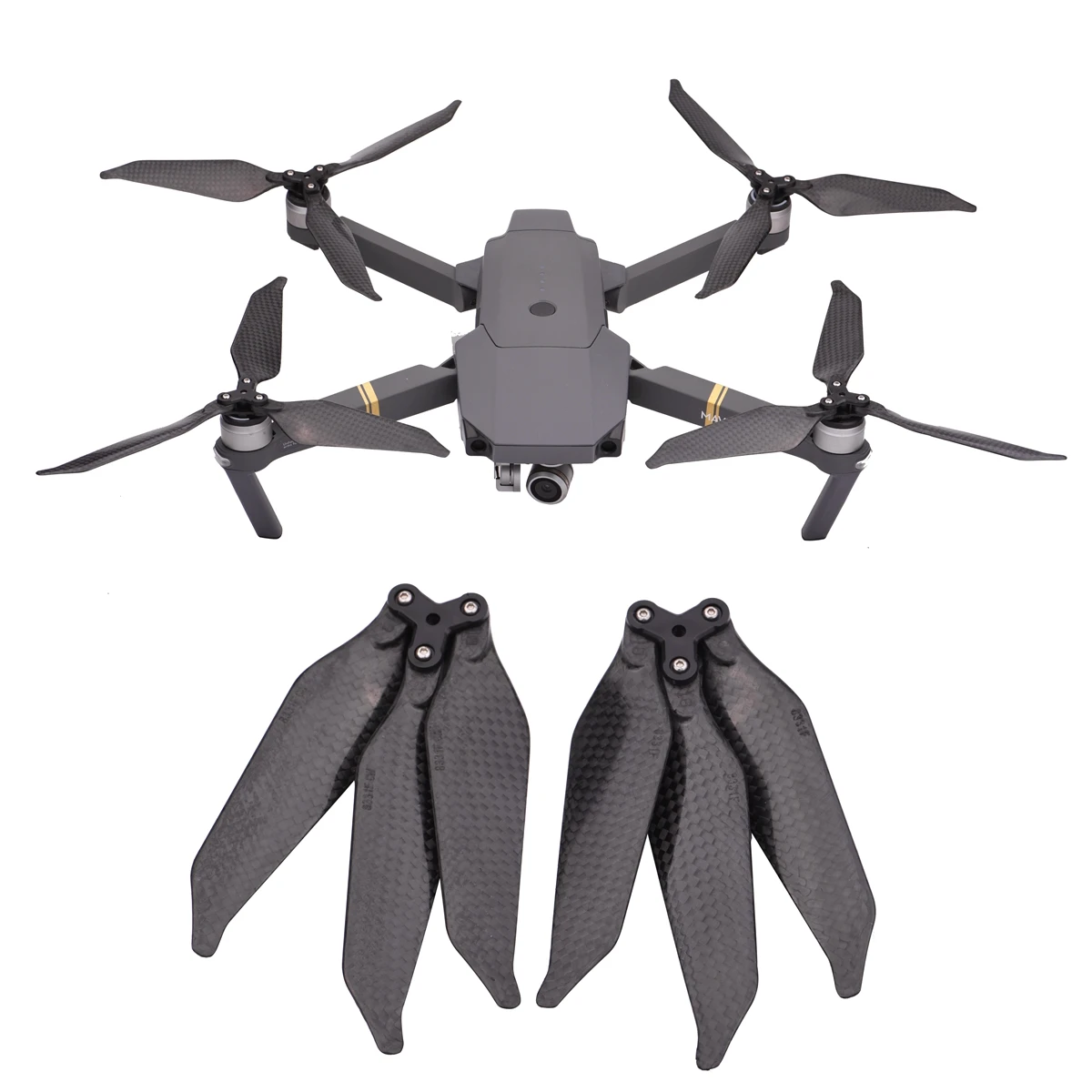 8331 углеродное волокно Пропеллер для DJI Mavic Pro Platinum Drone 3 Blade складные реквизиты с