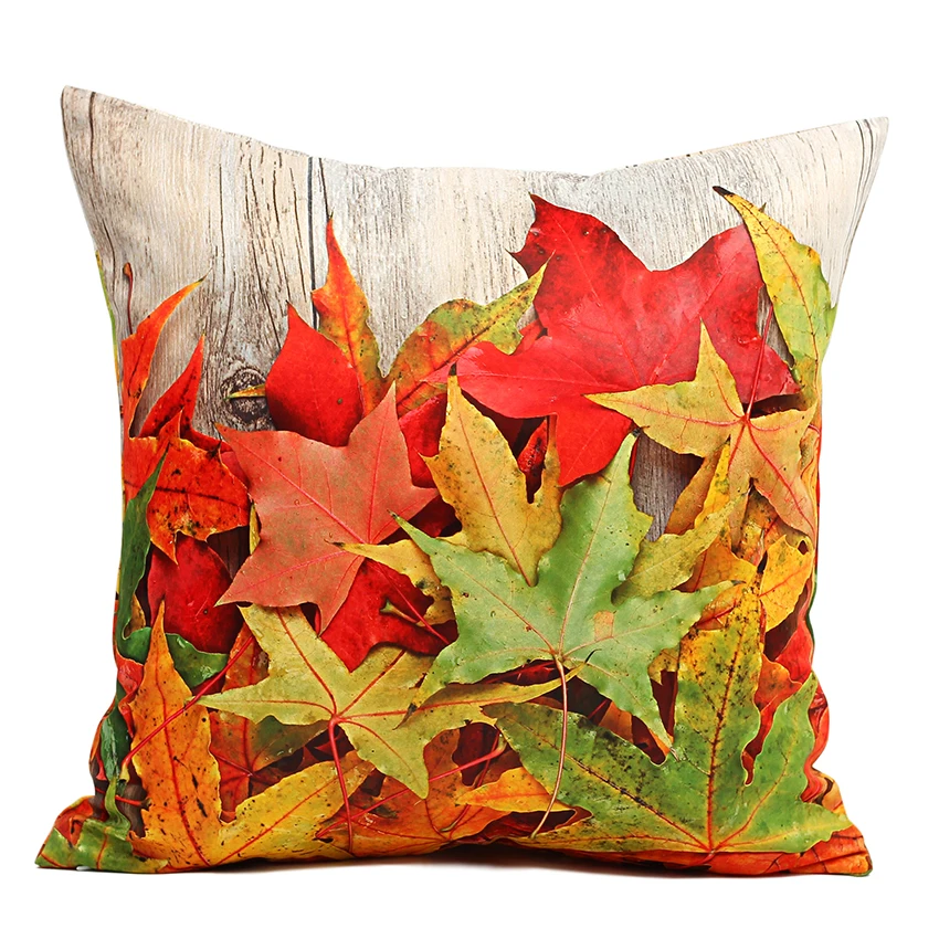Buy 40 45 50cm Cushion Cover Plank Maple Leaf Throw Pillow Covers Outdoor