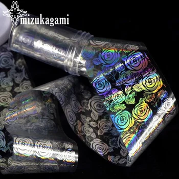 

1pcs/lot Starry Sky Paper Transparent Material UV Gel Nail Sticker Fashion Rose Flowers Starry Paper For DIY Jewelry Accessories