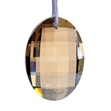 63 мм, цвет шампанского круглый стеклянный кристалл призмы Suncatcher подвесные люстры запчасти гирлянда чакра спектры люстры лампы висят капли