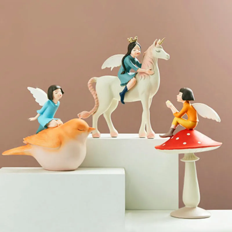  Northern Europe Alice's Daydream Cartoon Angel Girl Resin Craftwork Decorations Children's Bedroom  - 1000008521556