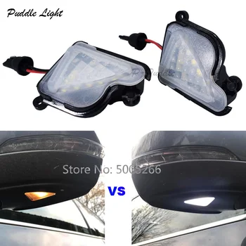 

2pcs White Car Side Light Under Mirror Puddle Light for Skoda Superb 2 3.T Octavia Mk3 5E Octavia 1Z Phase 2