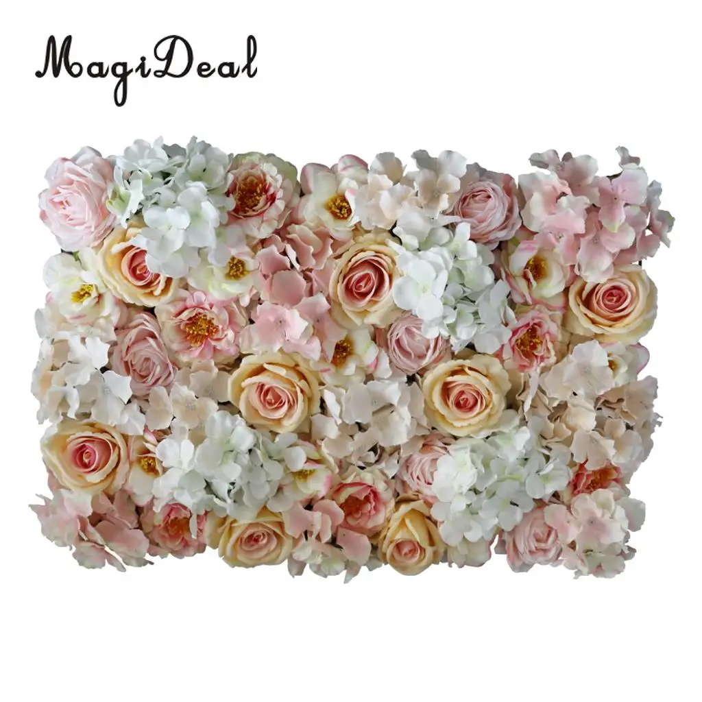 Artificial Rose Flower Wall Panels Wedding Anniversary Venue Flower Arrangement DIY Art Decor Photo Backdrops