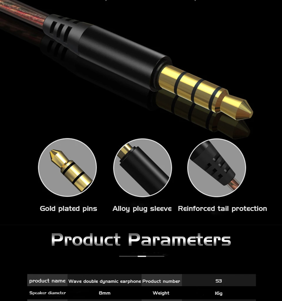 Earphones Dual Driver With Microphone Hifi Headset Stereo Bass Sport Headphone Wired Earphone For Phone Stereo Mic For iPhone  (23)