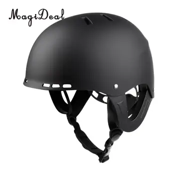 

Adjustable Water Sports Safety Helmet Kayak Canoe Paddleboard Skate Ski Surf Dumb Black L Kayaking Canoeing Rafting Acces