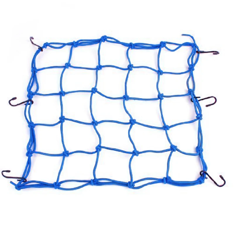 

Blue Elastic Nylon Rubber Luggage Package Freight Flexible Net for Motorcycle Car