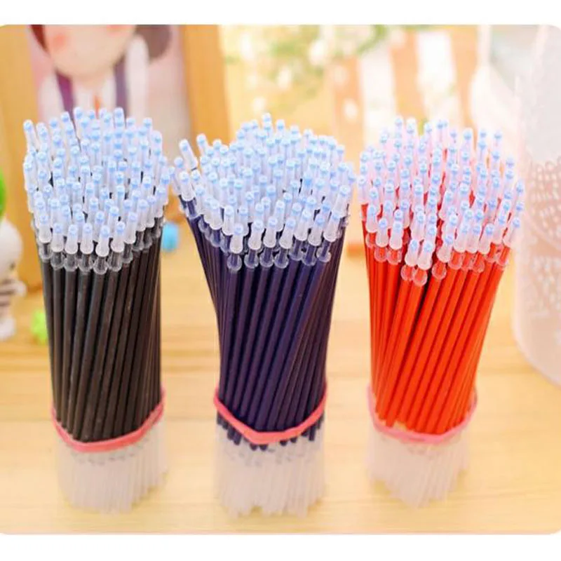 50PCS Free Shipping Gel Pen Refill 0.5mm Black Blue Ink Refill For