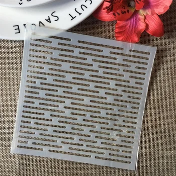 

5" Line Brick Texture DIY Layering Stencils Wall Painting Scrapbook Coloring Embossing Album Decorative Paper Card Template