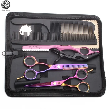 

Z1104 5.5" Colorful JP Purple Dragon Hairdressing Scissors Cutting Shears Thinning Scissors Hair Scissors Set of Tool Home&Salon