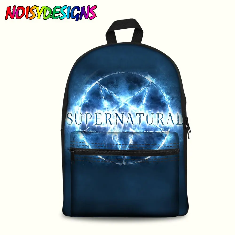 

Noisy Designs Supernatural Casual Backpack Printing School Backpack Teen Boy Female Student Large Capacity Backpack Bag-J