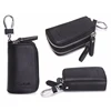 CONTACT'S Classic New Double Zip Men's Genuine Cow Leather Car Key Holder Multifunction Housekeeper  High Class Motor Key Case 2