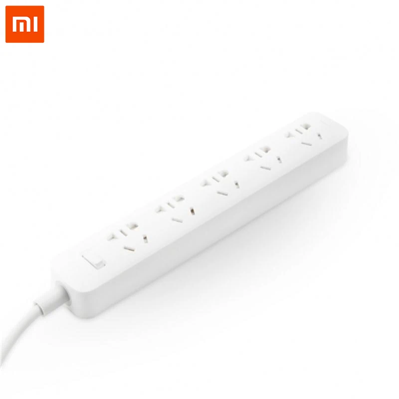 melhor Mais novo Original Xiaomi Mi régua De Energia Tomada 5 buracos Tomada com Tomada Padrão Soquete de Carregamento Rápido Caixa Original