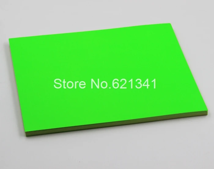 100 sheets a4 paper fluorescent neon green self adhesive fit laser
