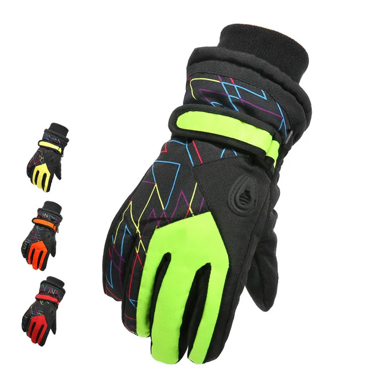 Детские зимние уличные износостойкие сохраняющие теплые лыжные перчатки для верховой езды