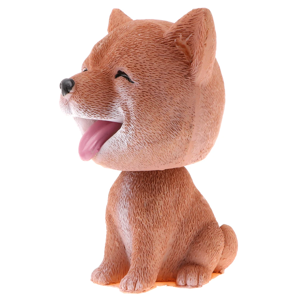 Shaking Head Shiba Inu Lucky Dog Puppy Bobbing Heads Bobblehead Toy Aniaml Figures Car Dashboard Auto Decoration