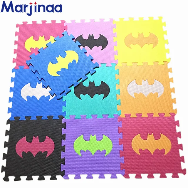 Marjinaa Boy Gift Christmas Rug Carpet Bat Man Type Baby Marjinaa Boy Gift Christmas Rug Carpet Bat Man Type Baby Tasteless Environmental Protection Eva Cartoon Sleeping Puzzle Mat
