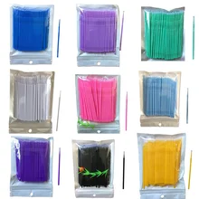 100 шт тушь для ресниц щетка тампон хлопок палочка для чистки Прочный микро наращивание ресниц индивидуальные Аппликаторы Макияж инструмент