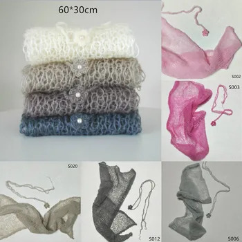 

60*30mm,Hand Knit Mohair Wraps Mohair Wrap Newborn Photography Wraps Baby Shower Gift Newborn props