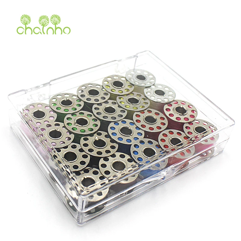 

Chainho,10 Color/20 pcs/box,Metal Sewing Bobbins Spools With Thread,for Sewing Machine Thread/DIY Sewing Tools & Accessory