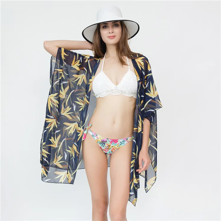 

2019 High grade Air seaboard Holiday Bikini Chiffon Ultra-thin Breathable Tourist Sunscreen Essential Boutique Scarf Women Shawl
